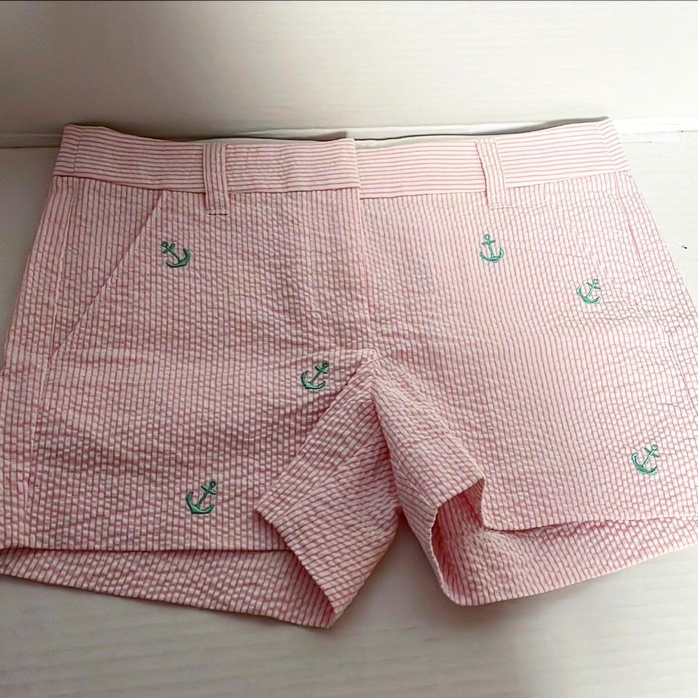 Crewcuts Seersucker Pink and Green Shorts